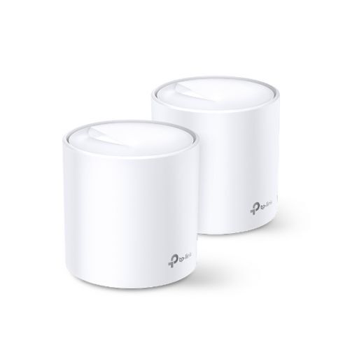 DECO X20(2-pack) Точка доступа TP-Link AX1800 Whole Home Mesh Wi-Fi System, Wi-Fi 6, 1201Mbps(2 streams) at 5GHz and 574Mbps (2 streams) at 2.4GHz, 2 - 2
