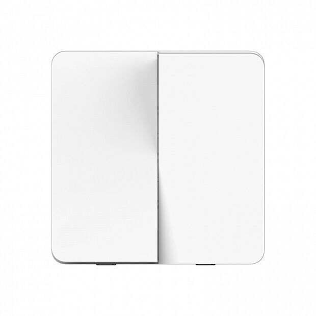 Настенный выключатель Xiaomi Mi Home Wall Switch Dual Slot (White/Белый) - 1