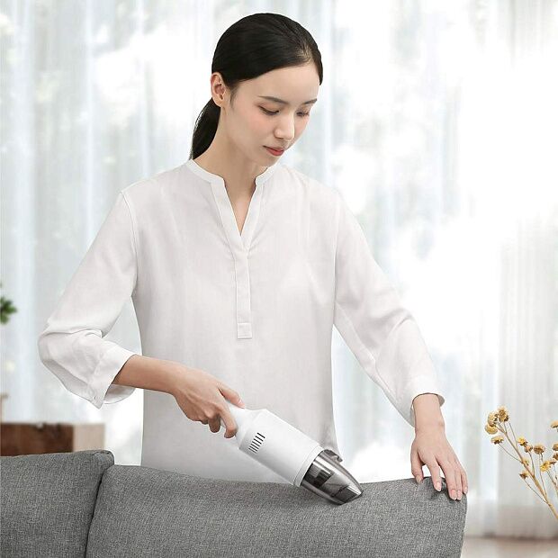 Портативный автомобильный аккумуляторный пылесос ShunZao Handheld Vacuum Cleaner Z1 (White/Белый) - 2