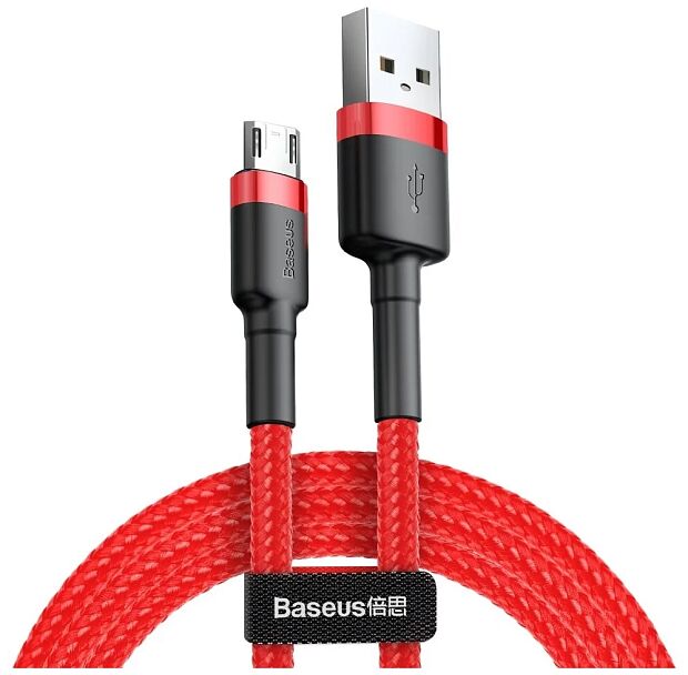 Кабель Baseus Cafule Cable USB For Micro 1.5A 2m CAMKLF-C09 (Red/Красный) - 1