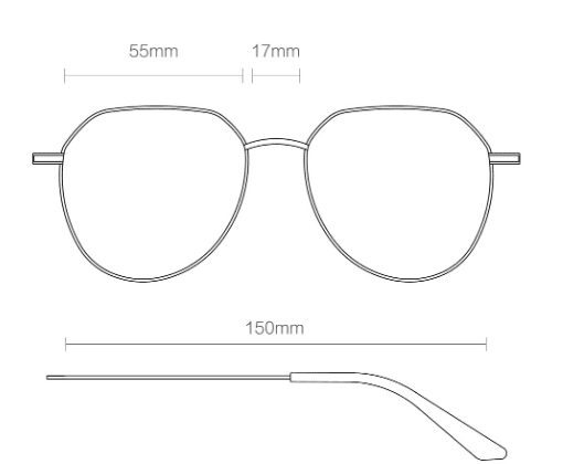 Очки ANDZ Metal Geometric Frame Anti-Blue Glasses (Transparent/Прозрачный) - 3